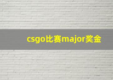 csgo比赛major奖金