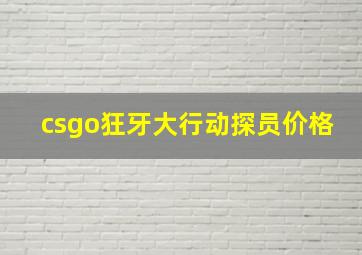 csgo狂牙大行动探员价格