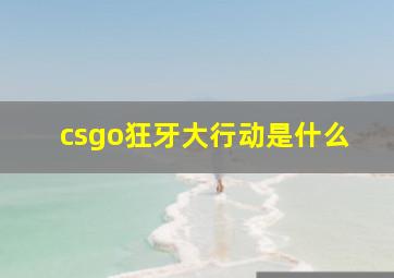 csgo狂牙大行动是什么