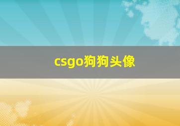 csgo狗狗头像