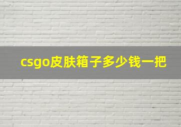 csgo皮肤箱子多少钱一把