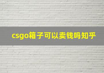 csgo箱子可以卖钱吗知乎