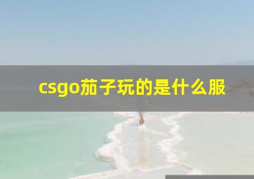 csgo茄子玩的是什么服