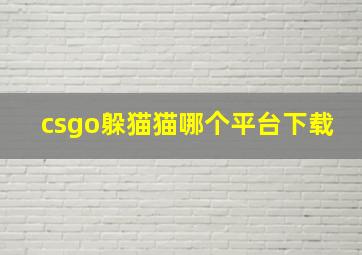 csgo躲猫猫哪个平台下载