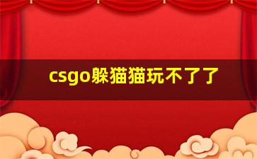 csgo躲猫猫玩不了了