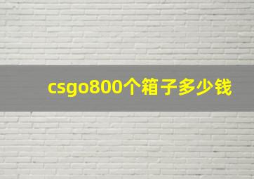 csgo800个箱子多少钱