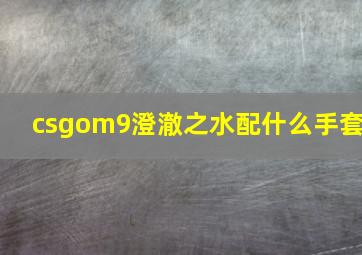 csgom9澄澈之水配什么手套