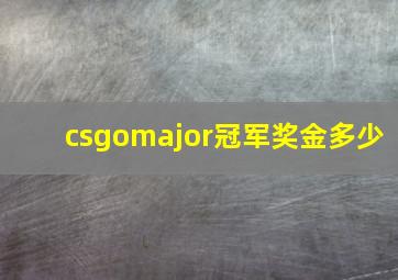 csgomajor冠军奖金多少