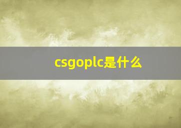 csgoplc是什么