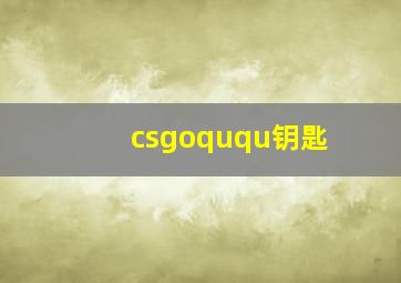 csgoququ钥匙