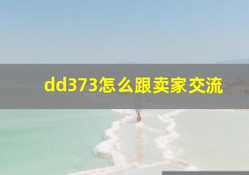 dd373怎么跟卖家交流