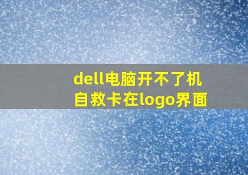 dell电脑开不了机自救卡在logo界面