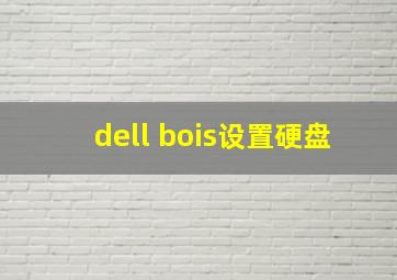 dell bois设置硬盘