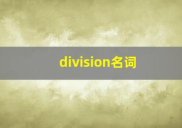 division名词