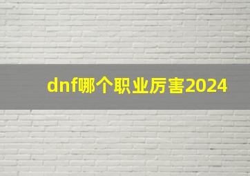 dnf哪个职业厉害2024