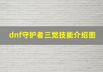 dnf守护者三觉技能介绍图