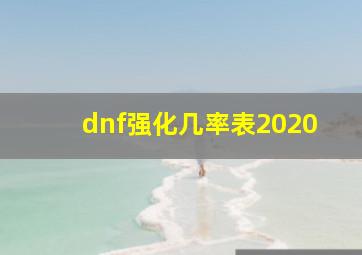 dnf强化几率表2020