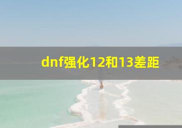 dnf强化12和13差距