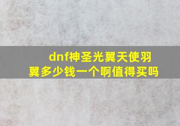 dnf神圣光翼天使羽翼多少钱一个啊值得买吗