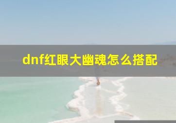 dnf红眼大幽魂怎么搭配