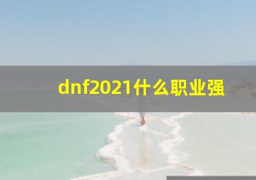 dnf2021什么职业强