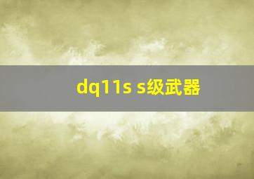 dq11s s级武器