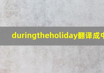 duringtheholiday翻译成中文