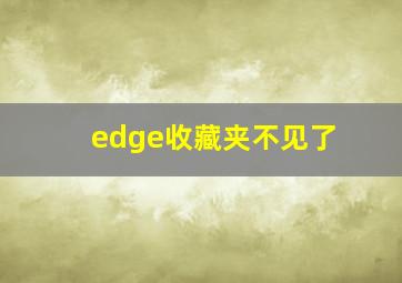 edge收藏夹不见了