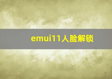 emui11人脸解锁