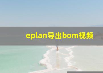 eplan导出bom视频