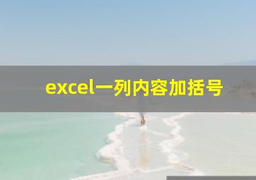 excel一列内容加括号