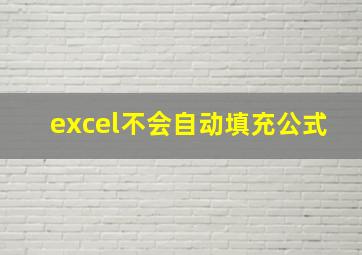 excel不会自动填充公式