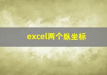 excel两个纵坐标