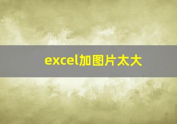 excel加图片太大