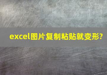 excel图片复制粘贴就变形?