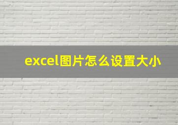 excel图片怎么设置大小