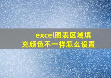 excel图表区域填充颜色不一样怎么设置