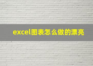 excel图表怎么做的漂亮