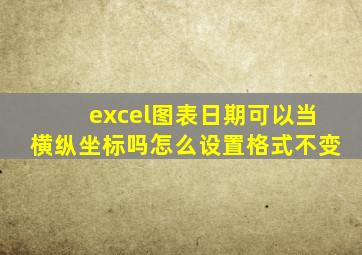 excel图表日期可以当横纵坐标吗怎么设置格式不变