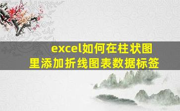 excel如何在柱状图里添加折线图表数据标签