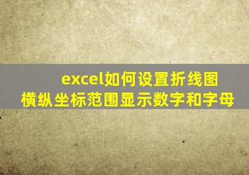 excel如何设置折线图横纵坐标范围显示数字和字母