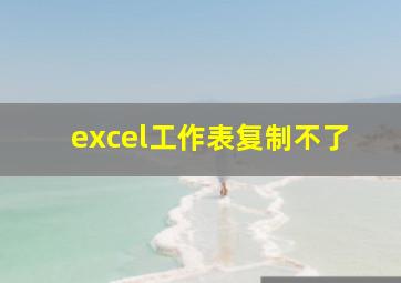 excel工作表复制不了