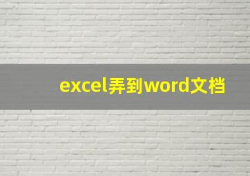 excel弄到word文档