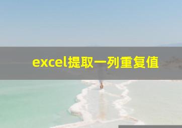 excel提取一列重复值