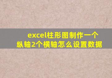 excel柱形图制作一个纵轴2个横轴怎么设置数据