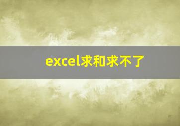 excel求和求不了