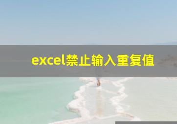 excel禁止输入重复值