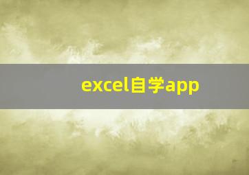 excel自学app