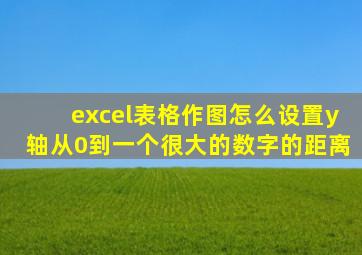 excel表格作图怎么设置y轴从0到一个很大的数字的距离