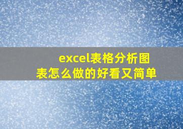 excel表格分析图表怎么做的好看又简单